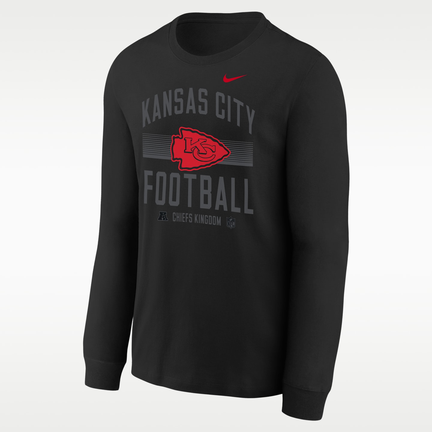 Детская футболка Nike NFL Kansas City Chiefs Hometown с длинным рукавом, цвет: Чёрный — фото 1