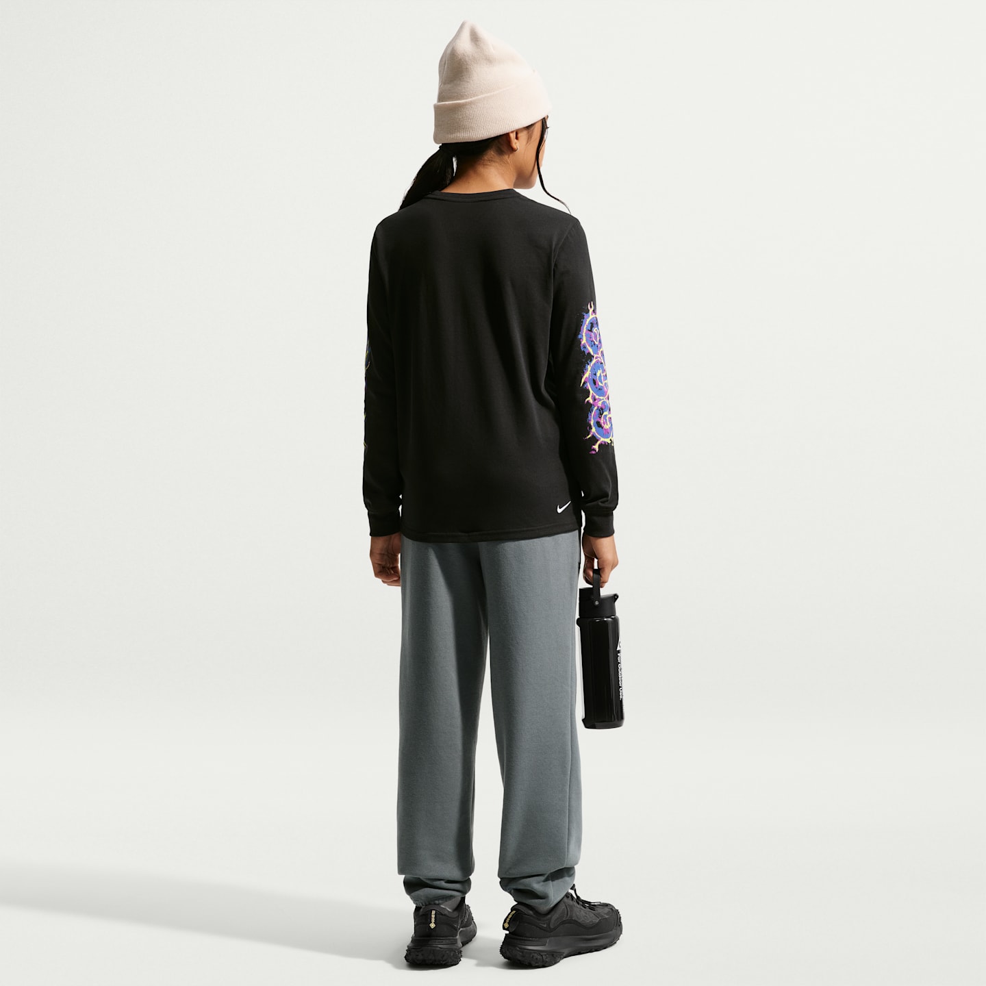 Детская футболка Nike ACG Dri-FIT Long-Sleeve Lightening Logo, цвет: Чёрный — фото 5