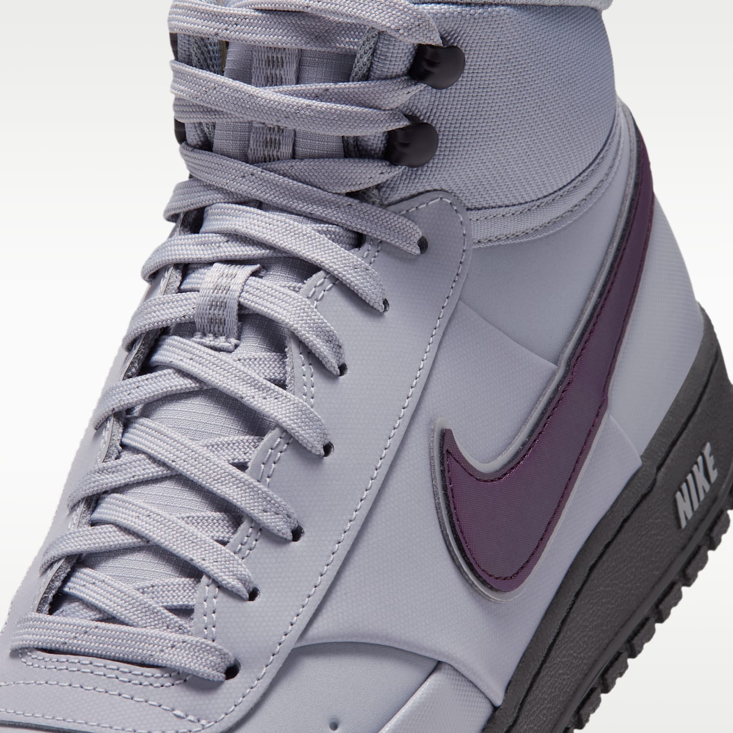 Мужские кроссовки Nike Court Vision Mid SE Winterized, цвет: Волчий серый / Железный серый — фото 7
