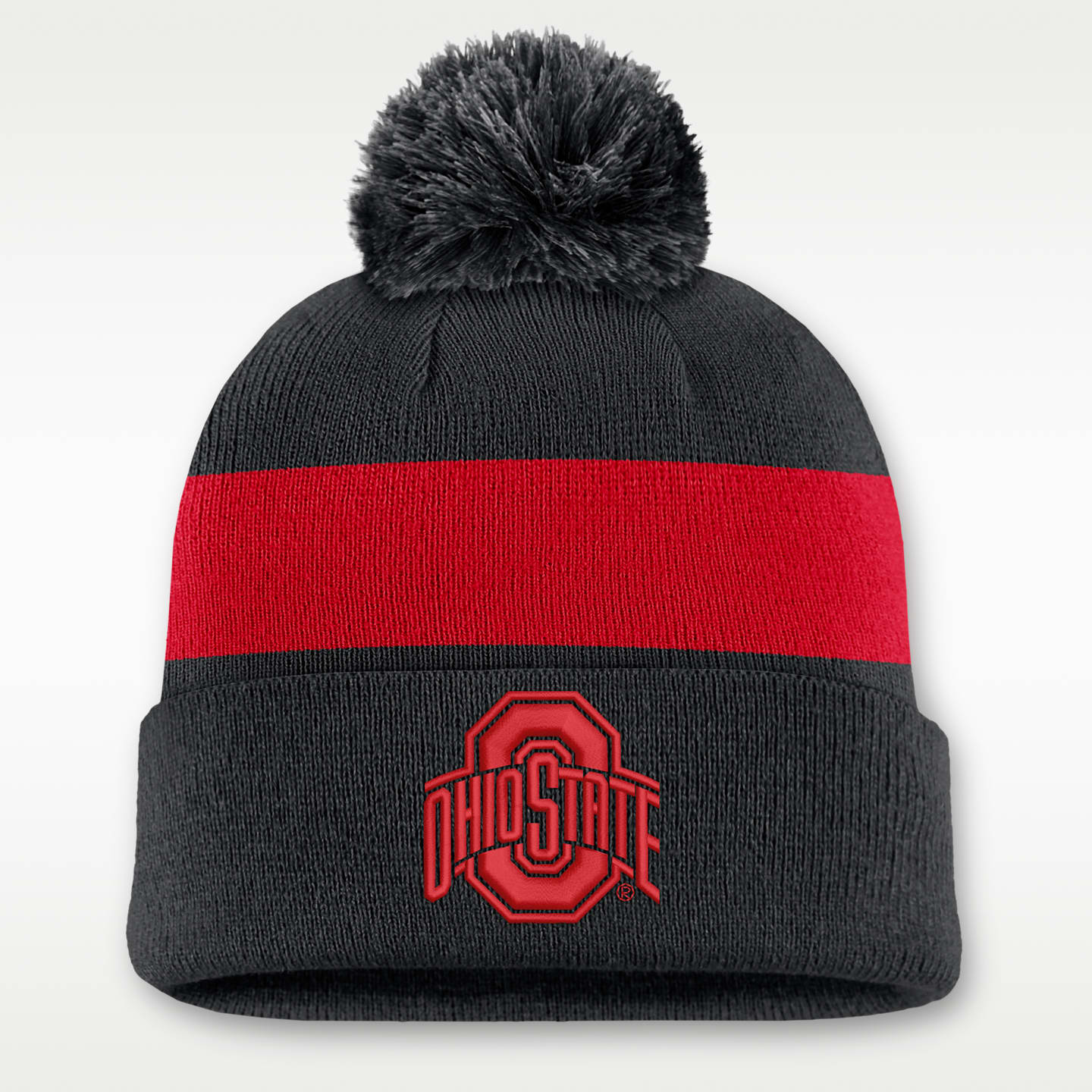 Мужская шапка-бини Nike Ohio State Peak с отворотом, цвет: Чёрный — фото 1