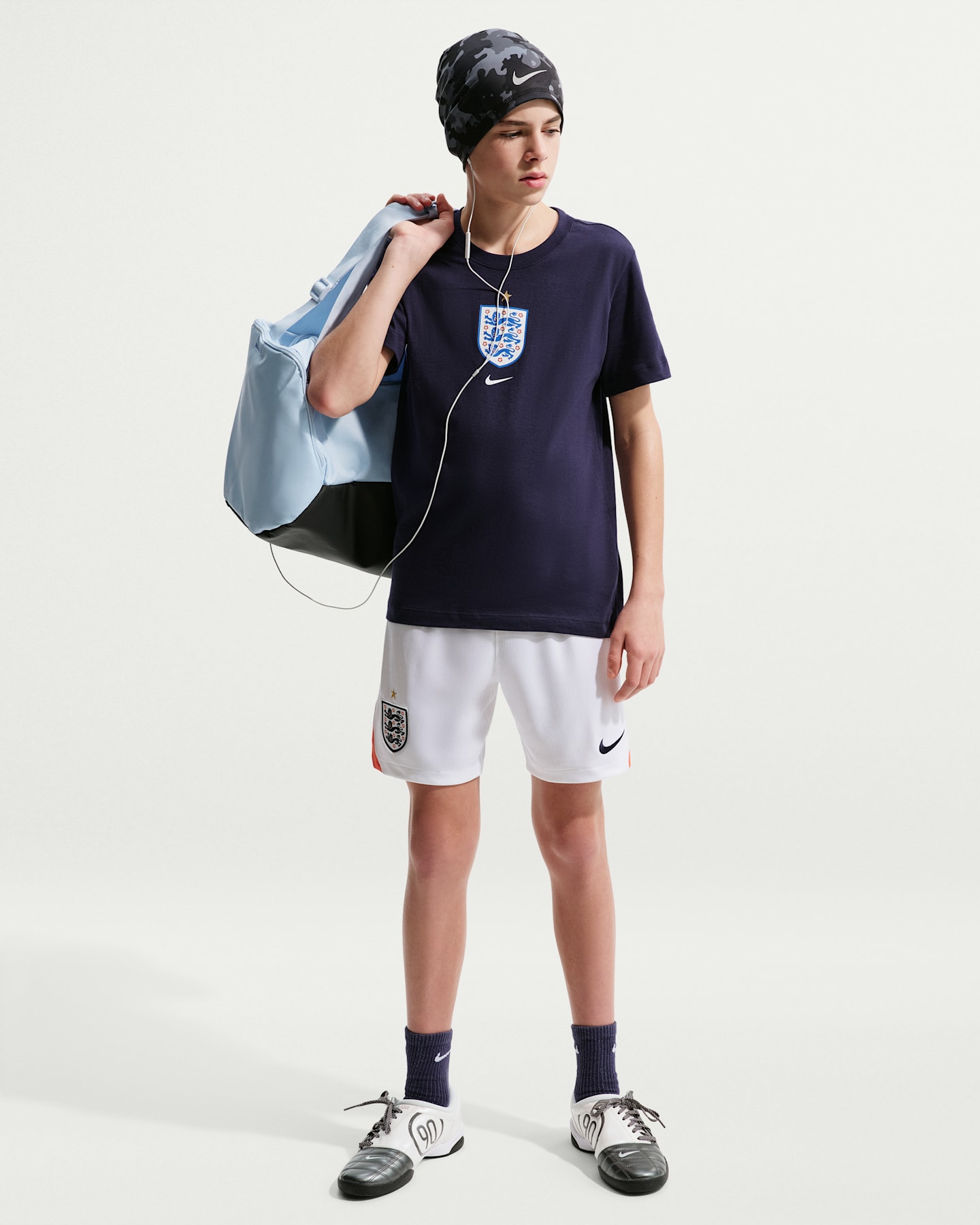 Детские футбольные шорты Nike England 2026 Stadium Home Dri-FIT Replica, цвет: Белый / Красный — фото 6