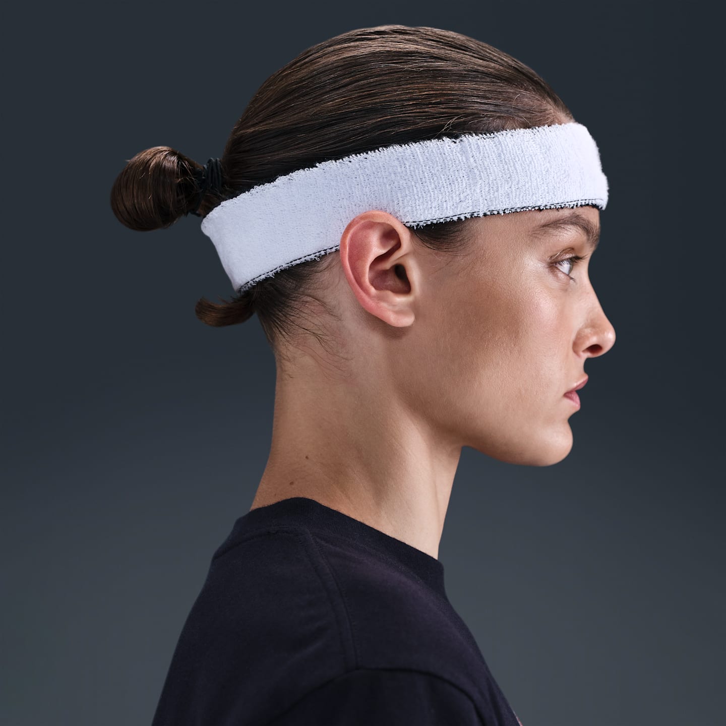 Двусторонняя повязка на голову Nike Swoosh Classic, цвет: Чёрный — фото 4