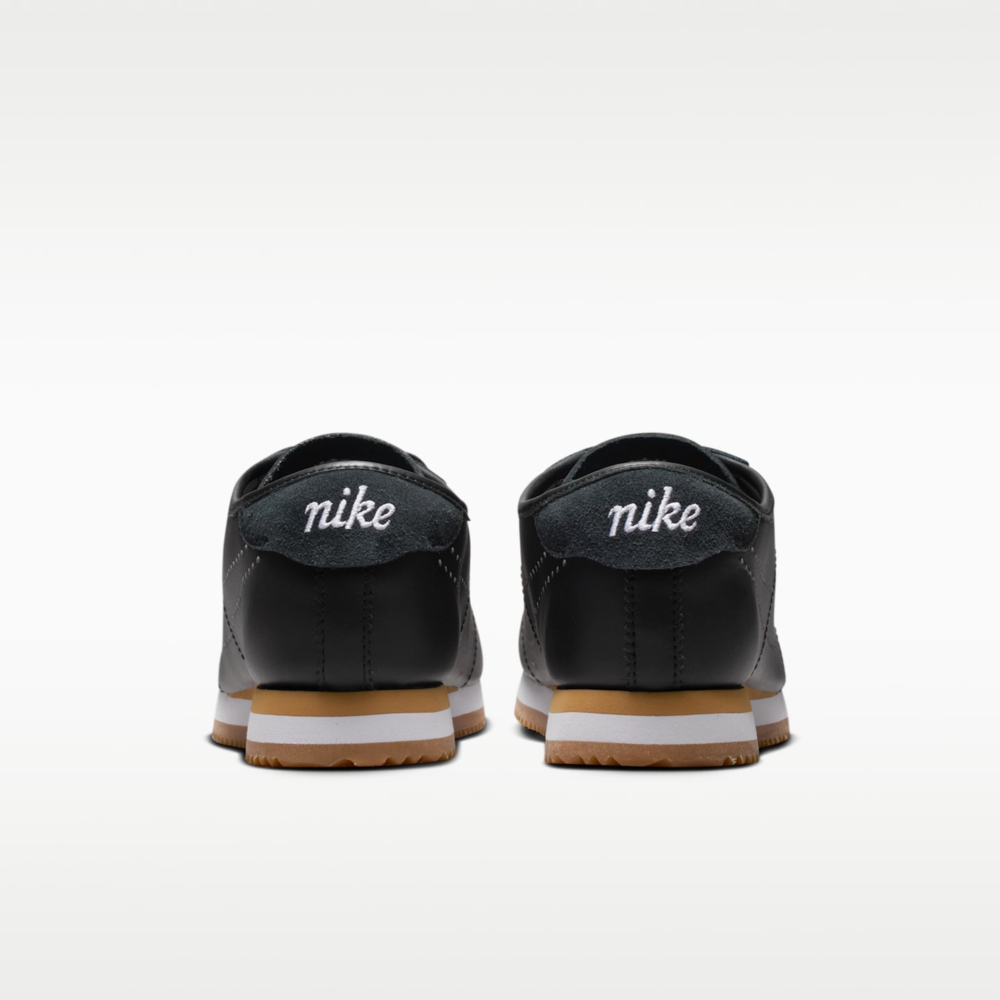 Женские кроссовки Nike Cortez Leather, цвет: Чёрный / Карамельный коричневый — фото 6