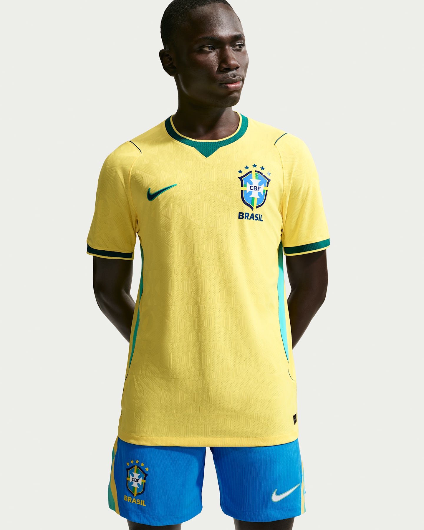 Мужское футбольное джерси Nike Brazil National Team 2026 Match Home Aero-FIT, цвет: Бирюзовый — фото 7
