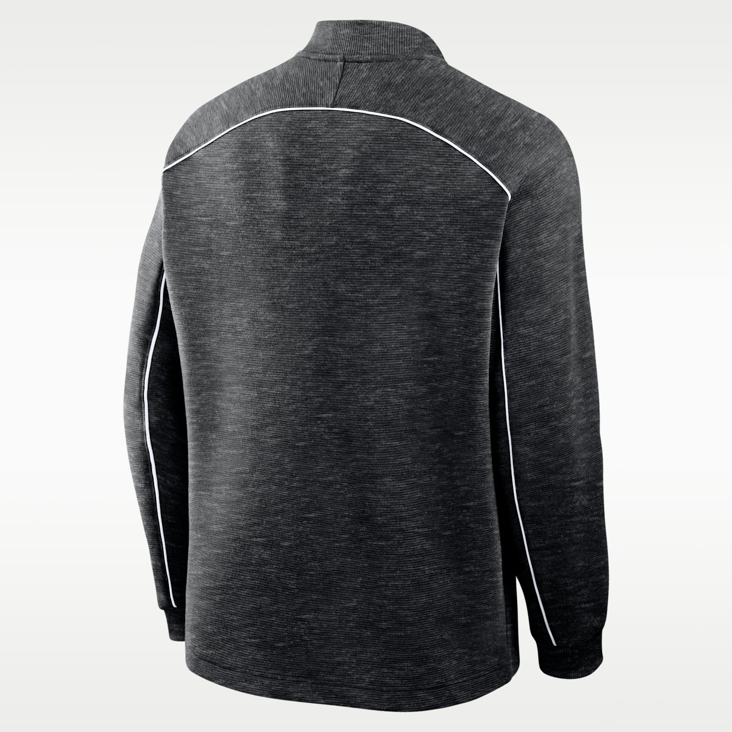 Мужской свитер Nike Detroit Lions Par Therma-FIT NFL Half-Zip Pullover, цвет: Чёрный меланжевый — фото 2