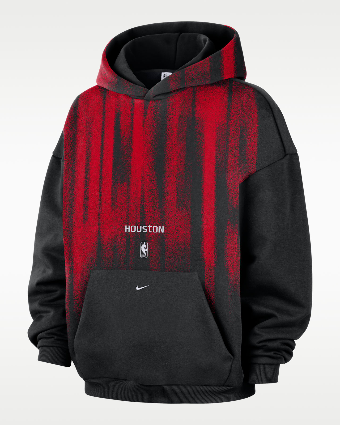 Мужское худи Nike Houston Rockets Standard Issue Therma-FIT Fleece Basketball, цвет: Чёрный / Белый — фото 4