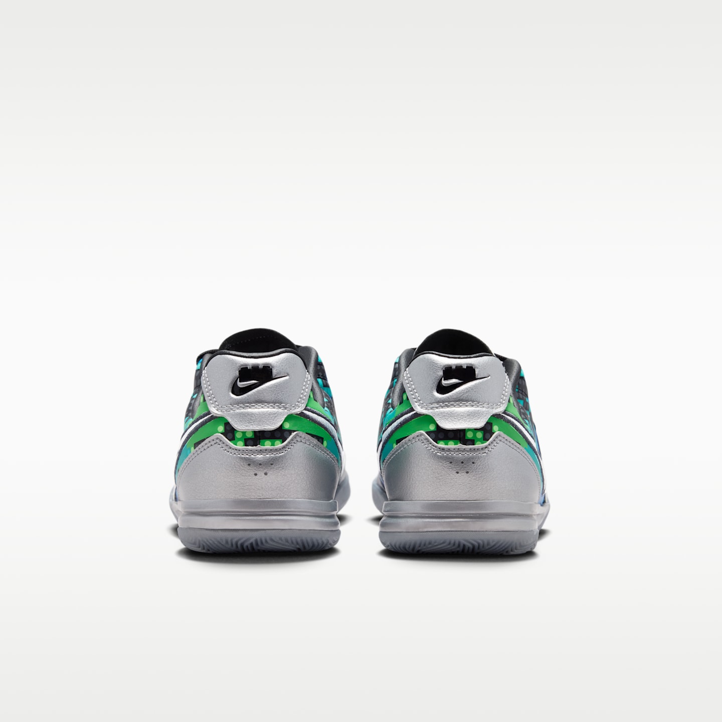 Детские кроссовки Nike Jr. Streetgato x LEGO® Collection, цвет: Серебряный / Зелёный — фото 6