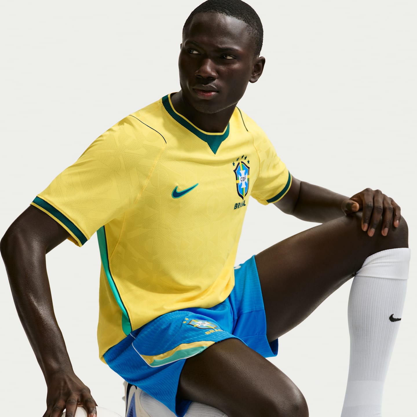 Мужское футбольное джерси Nike Brazil National Team 2026 Match Home Aero-FIT, цвет: Бирюзовый — фото 3