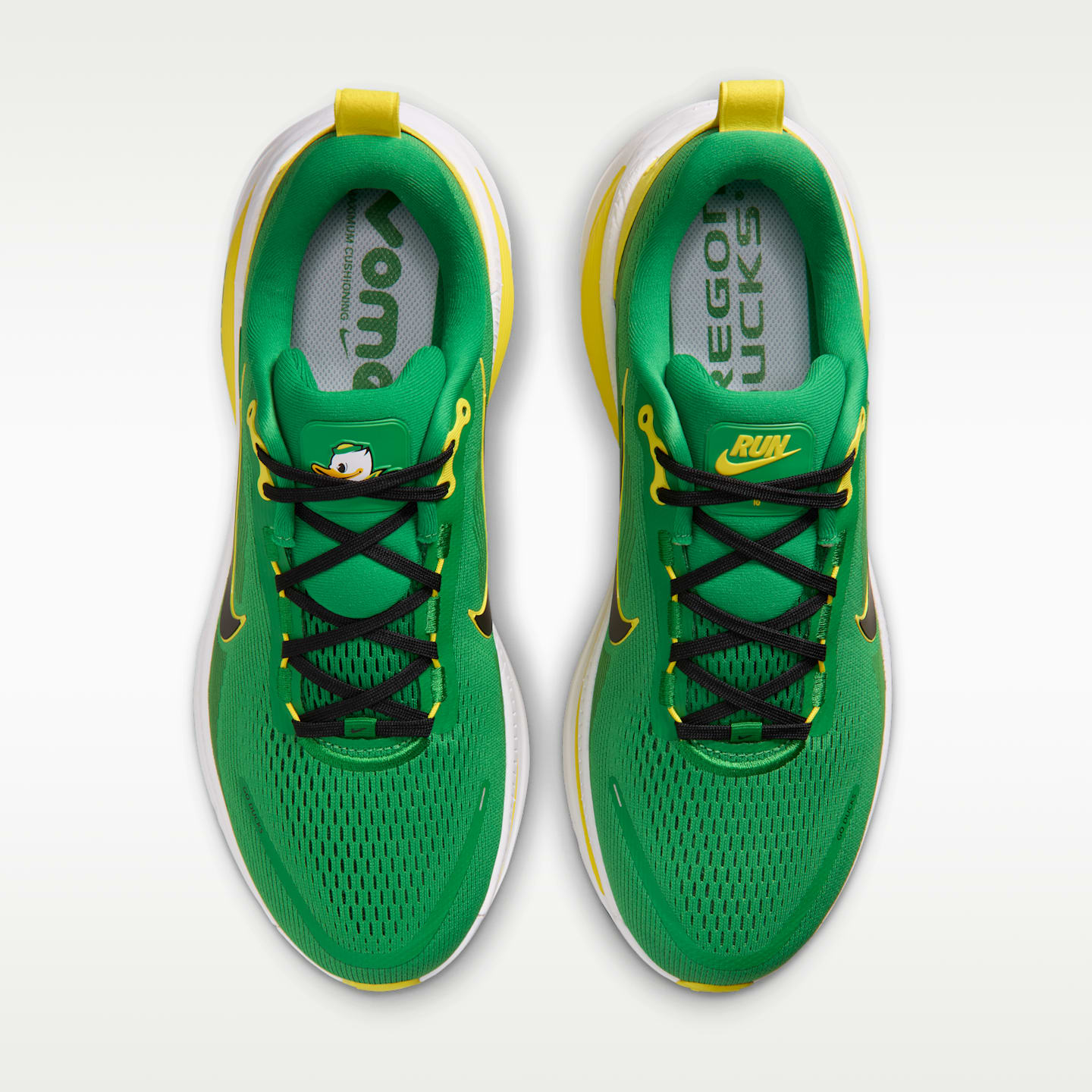 Мужские кроссовки Nike College Vomero 18 (Oregon) Road Running, цвет: Зелёный / Белый — фото 4