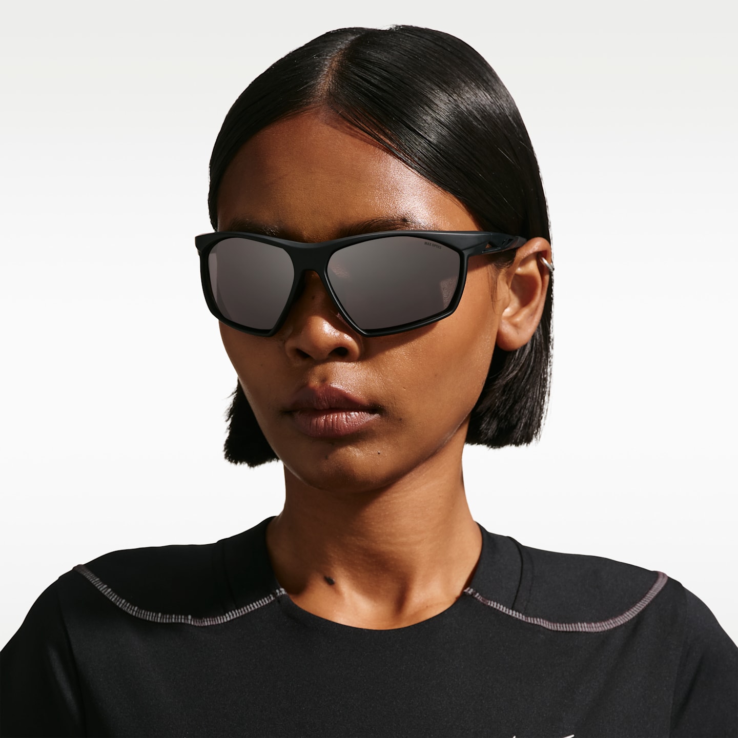 Солнцезащитные очки Nike Windtrack Heat, цвет: Чёрный / Серый — фото 4