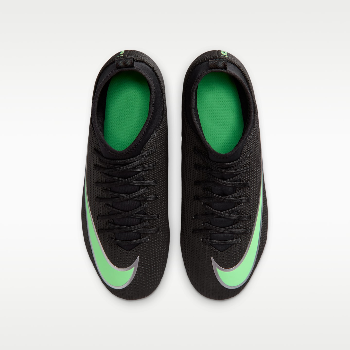 Детские кроссовки Nike Jr. Mercurial Superfly 11 Club Turf High-Top Soccer, цвет: Чёрный / Зелёный — фото 4