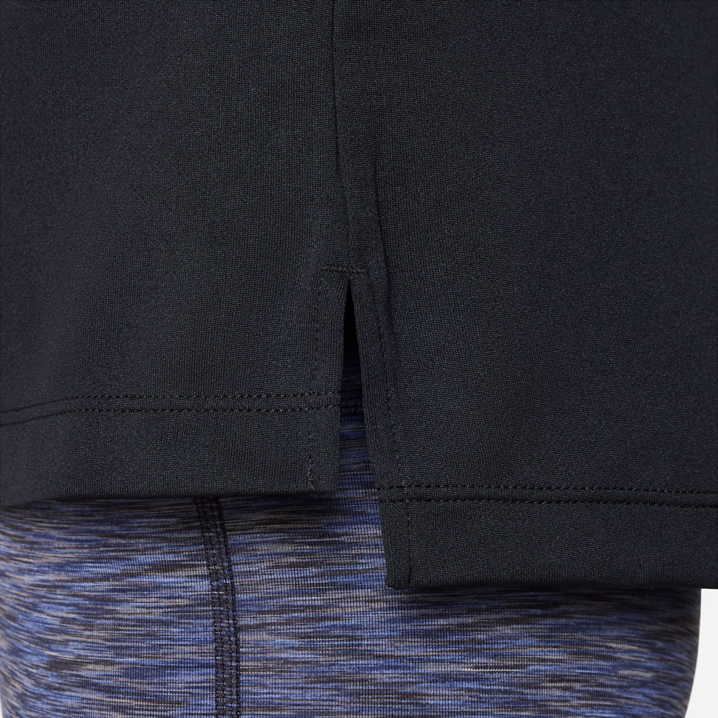 Детский топ для девочек Nike Dri-FIT с длинным рукавом на молнии 1/4, цвет: Чёрный / Белый — фото 5