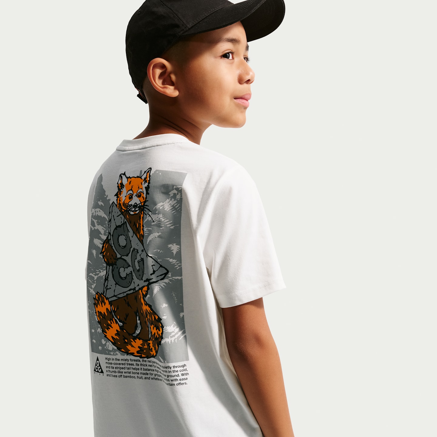 Детская футболка Nike ACG Dri-FIT Red Panda, цвет: Снежный белый — фото 3