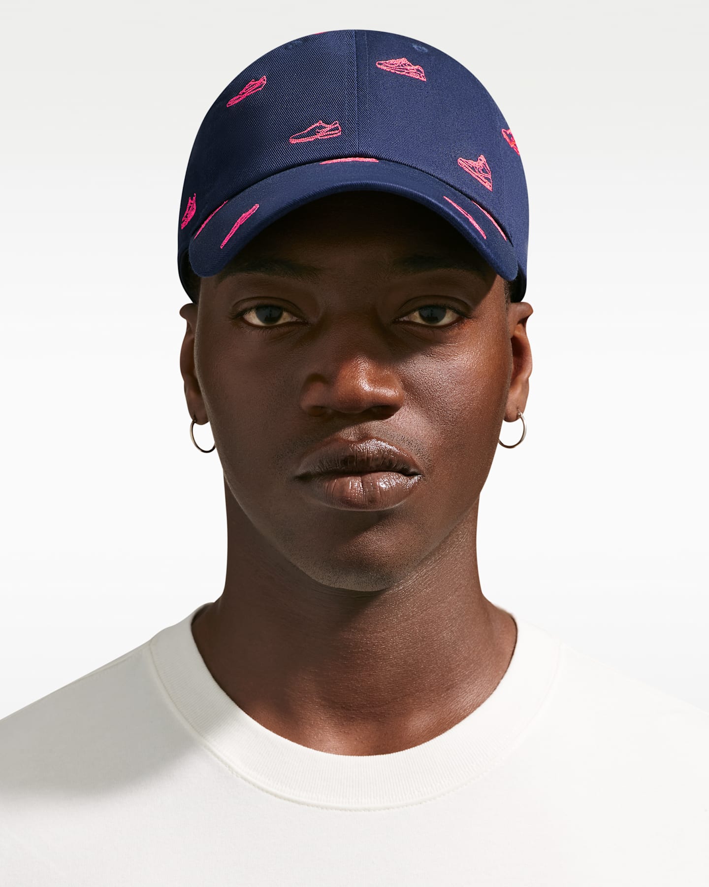 Кепка для гольфа Nike Club неструктурированная, цвет: Тёмно-синий / Hot Lava — фото 7