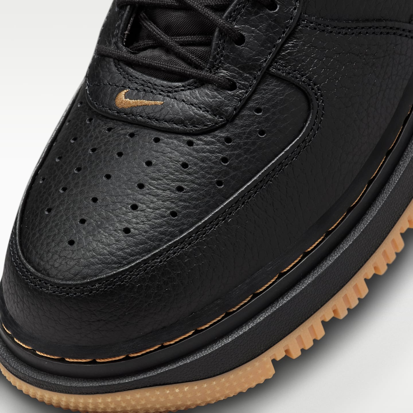 Мужские кроссовки Nike Air Force 1 Luxe, цвет: Чёрный / Карамельный жёлтый — фото 7