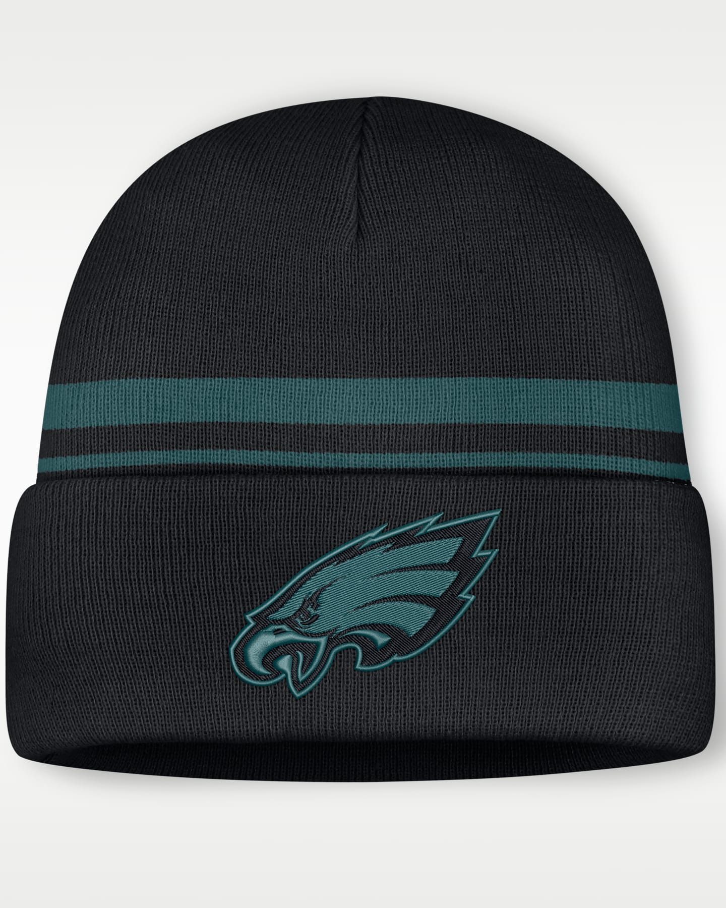 Мужская шапка-бини с отворотом Nike Philadelphia Eagles Primetime Utility NFL, цвет: Чёрный — фото 3