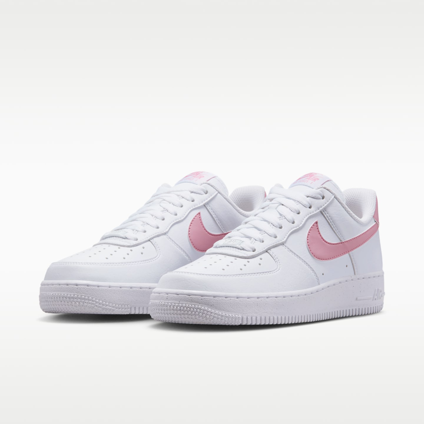Женские кроссовки Nike Air Force 1 '07 Next Nature, цвет: Белый / Розовый — фото 5