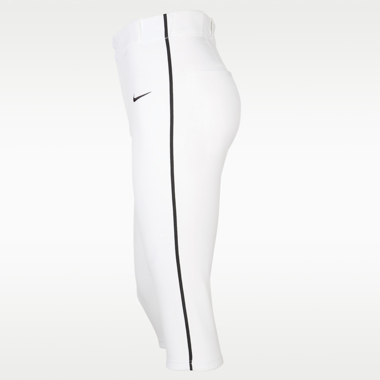 Мужские бейсбольные брюки Nike Vapor Select 2 с высокой посадкой и кантом, цвет: Белый / Чёрный — фото 3