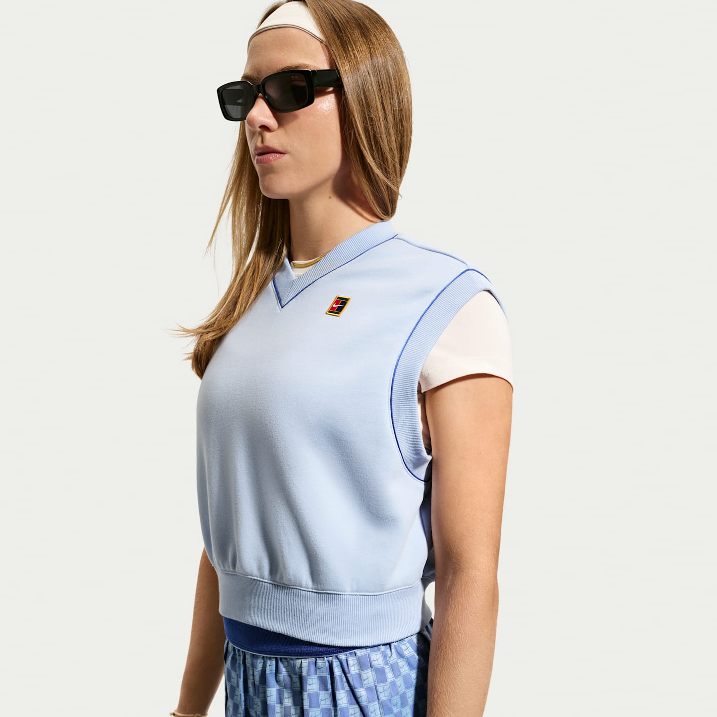 Женский флисовый теннисный жилет NikeCourt Court Collection, цвет: Серебристый — фото 3