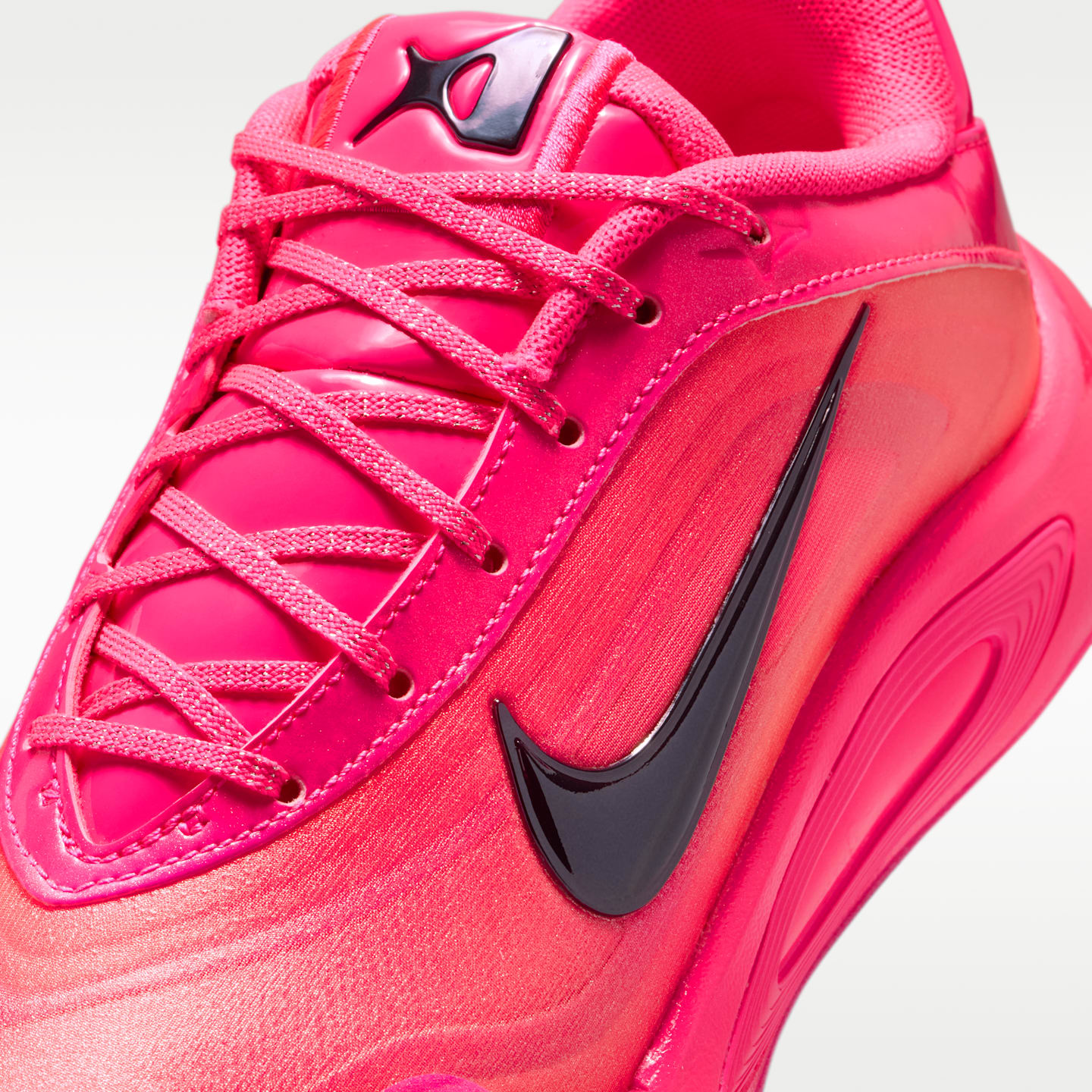 Детские кроссовки Nike A'One “Unanimous” Big Kids' Basketball, цвет: Розовый / Чёрный — фото 7