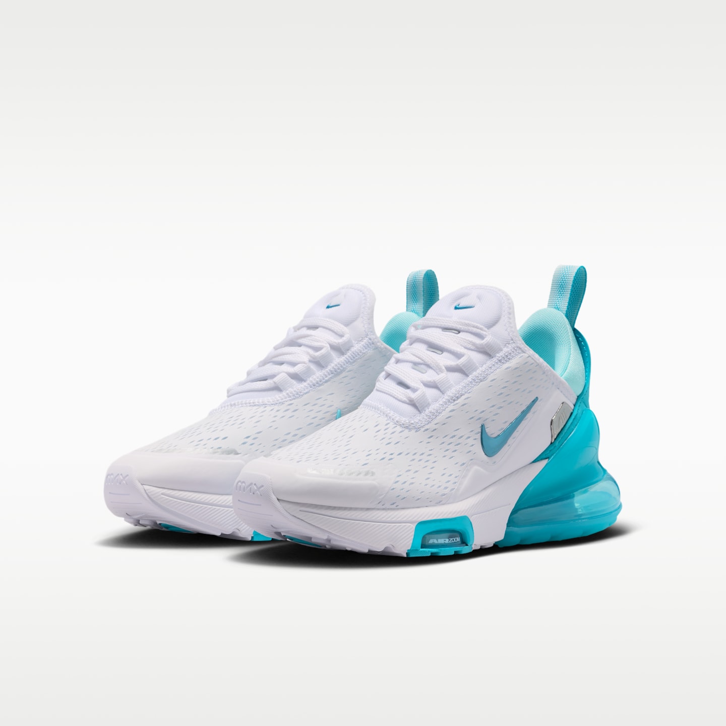 Детские кроссовки Nike Air Max 270 Premium, цвет: Белый / Бирюзовый — фото 5