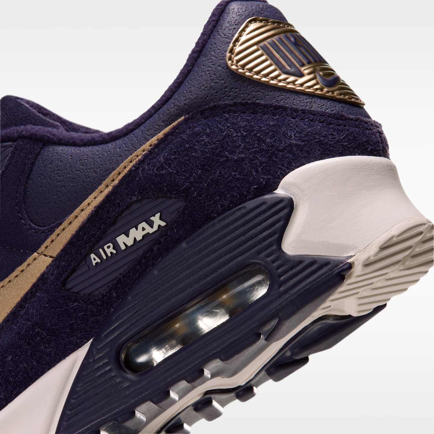 Мужские кроссовки Nike Air Max 90 (Minnesota Vikings) NFL, цвет: Фиолетовый / Бледная слоновая кость — фото 8