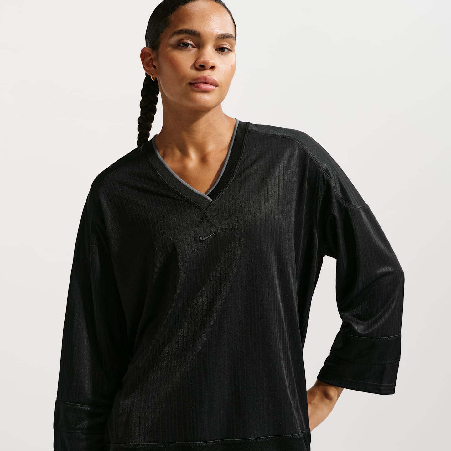 Женский топ Nike Sportswear Oversized Jersey Tunic, цвет: Чёрный — фото 1