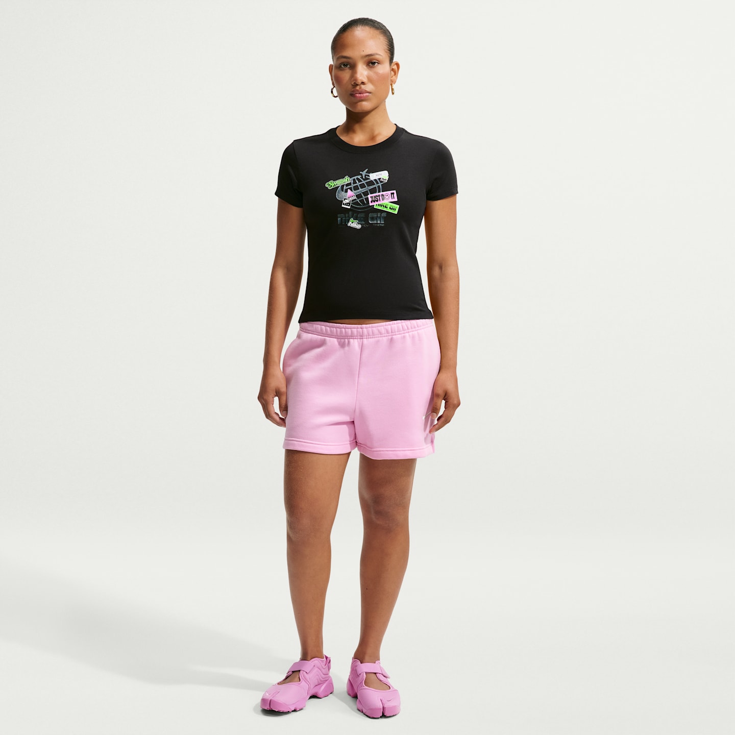 Женская футболка Nike Sportswear Chill Knit Slim Mod-Cropped, цвет: Чёрный — фото 4