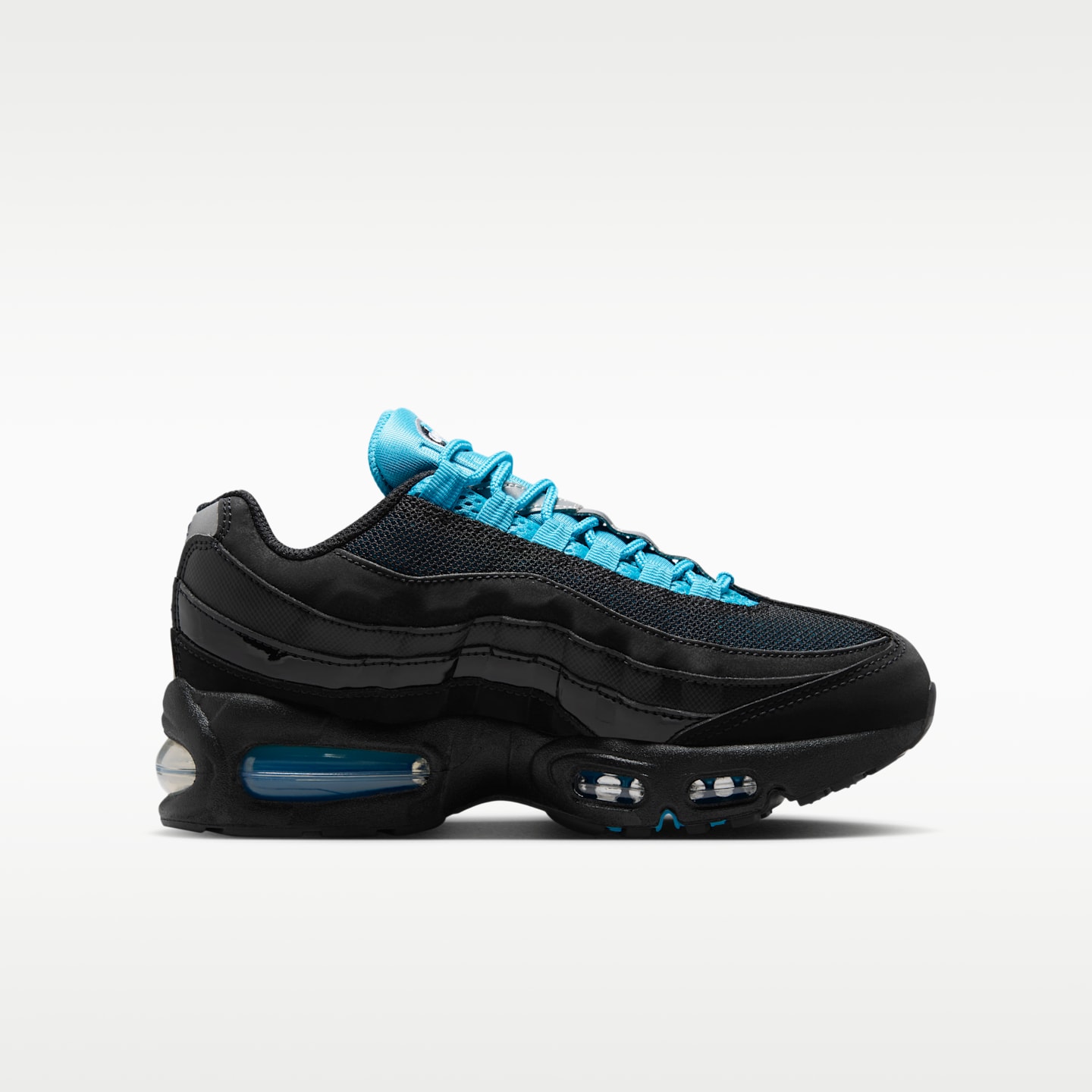 Детские кроссовки Nike Air Max 95 SE, цвет: Чёрный / Синий — фото 3