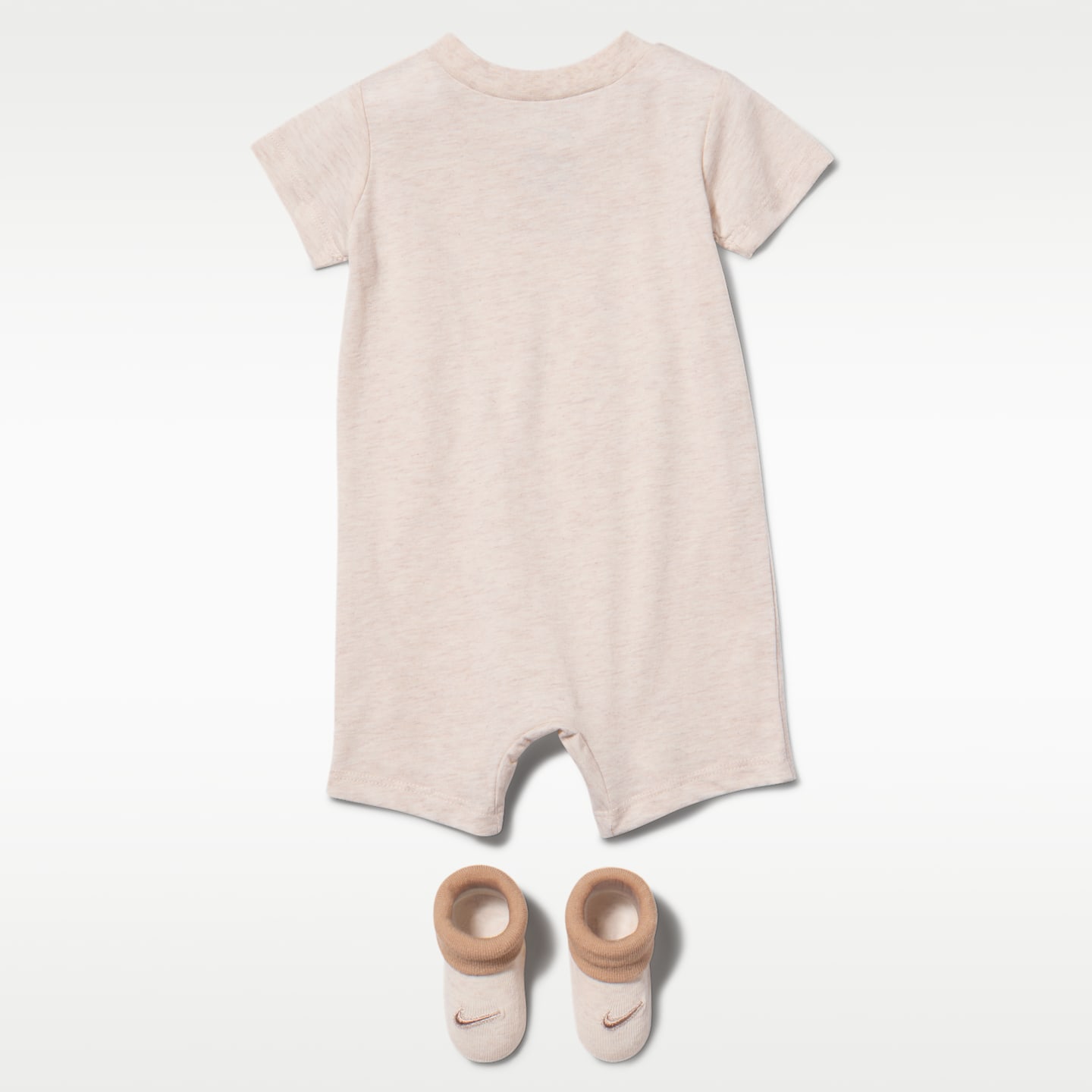 Комплект для малышей Nike Baby Essentials: ромпер и пинетки, цвет: Бледная слоновая кость — фото 2