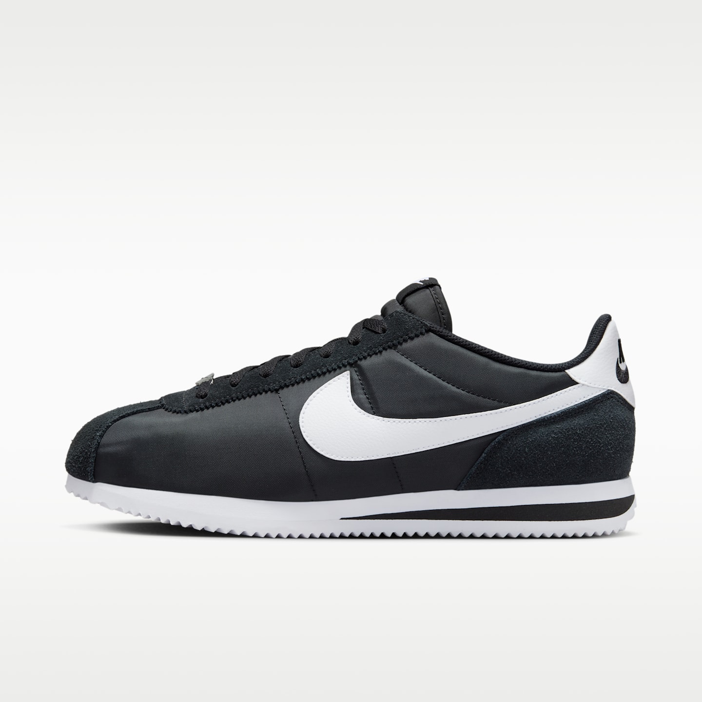 Мужские кроссовки Nike Cortez Textile, цвет: Чёрный / Белый — фото 1