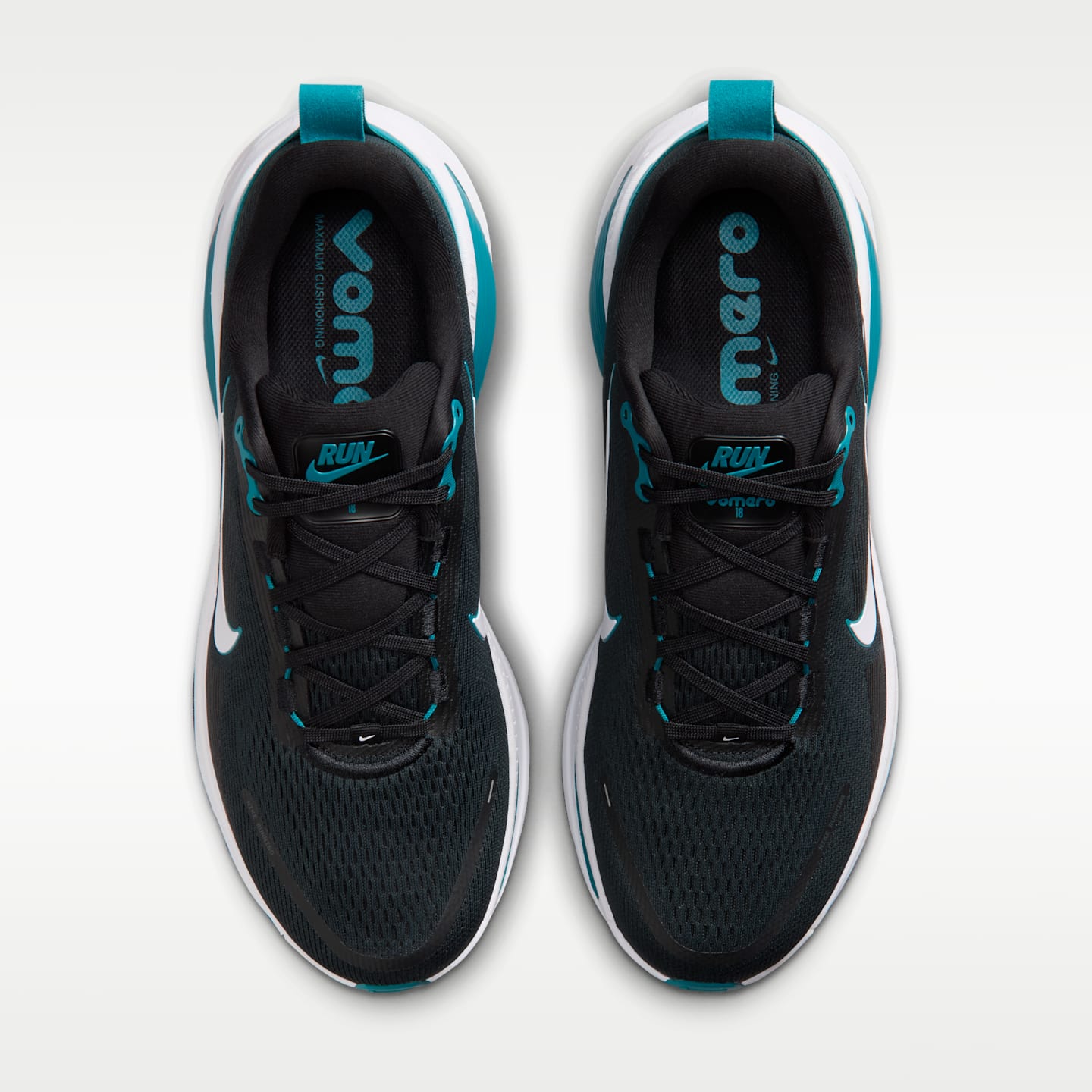 Мужские кроссовки Nike Vomero 18 (Jacksonville Jaguars) NFL Road Running, цвет: Чёрный / Белый — фото 4