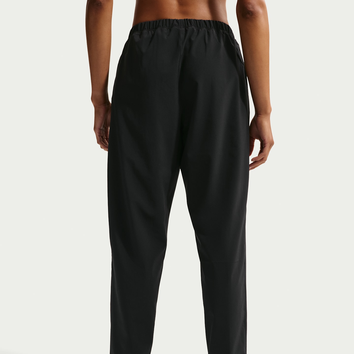 Женские тканые брюки Nike Pro 365 Dri-FIT со средней посадкой, цвет: Чёрный / Белый — фото 3