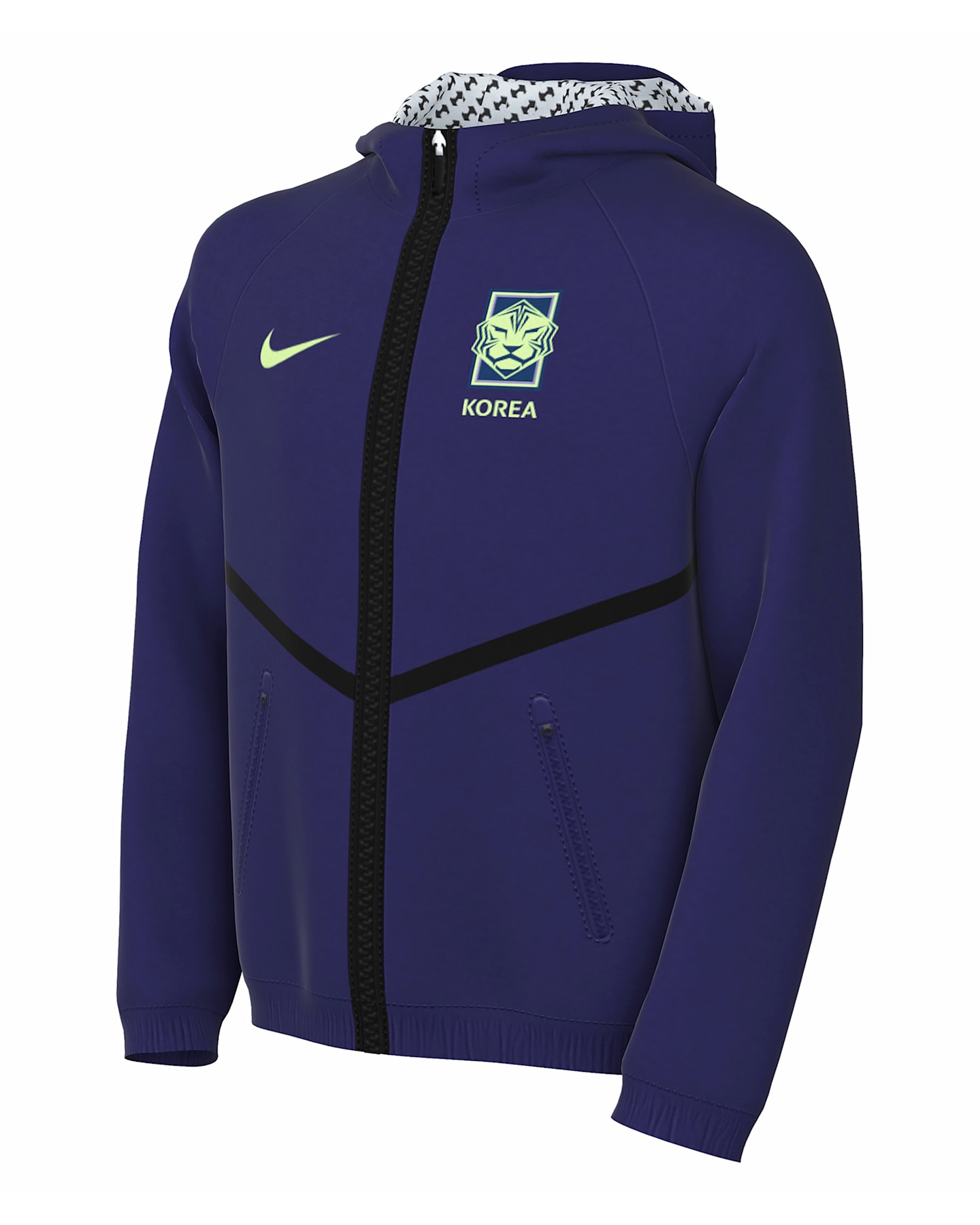 Детская гимнастическая куртка Nike Dri-FIT Korea Anthem для футбола, цвет: Фиолетовый / Чёрный — фото 3