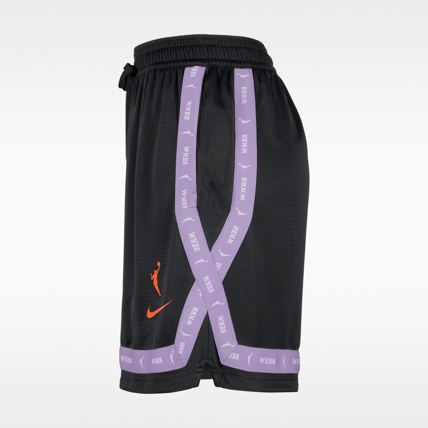 Женские шорты Nike Golden State Valkyries Crossover WNBA, цвет: Чёрный / Яркий оранжевый — фото 3