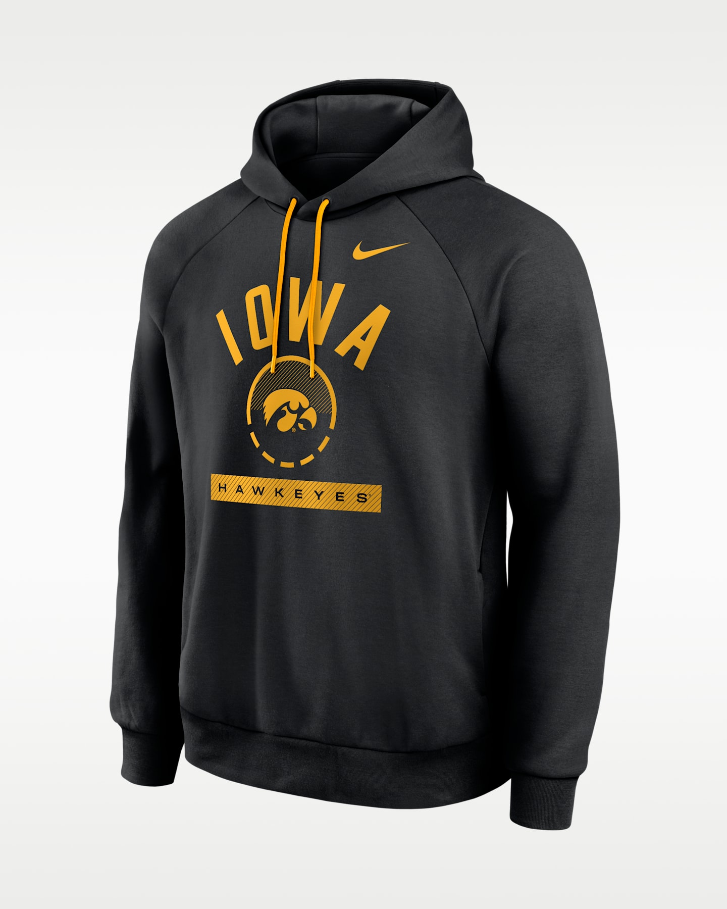 Мужское худи Nike Iowa Courtside Dri-FIT, цвет: Чёрный / Золотой — фото 3