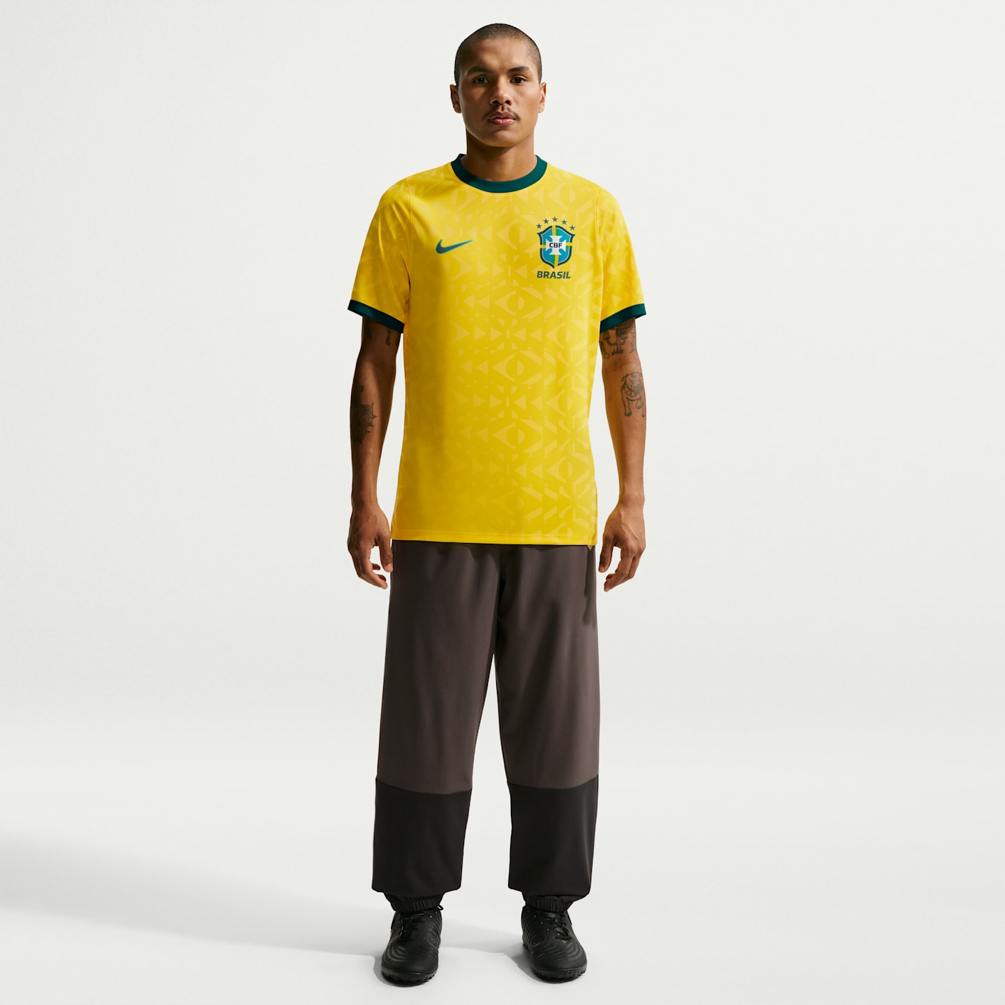 Мужская футболка для болельщиков с коротким рукавом Nike Brazil, цвет: Бирюзовый — фото 4