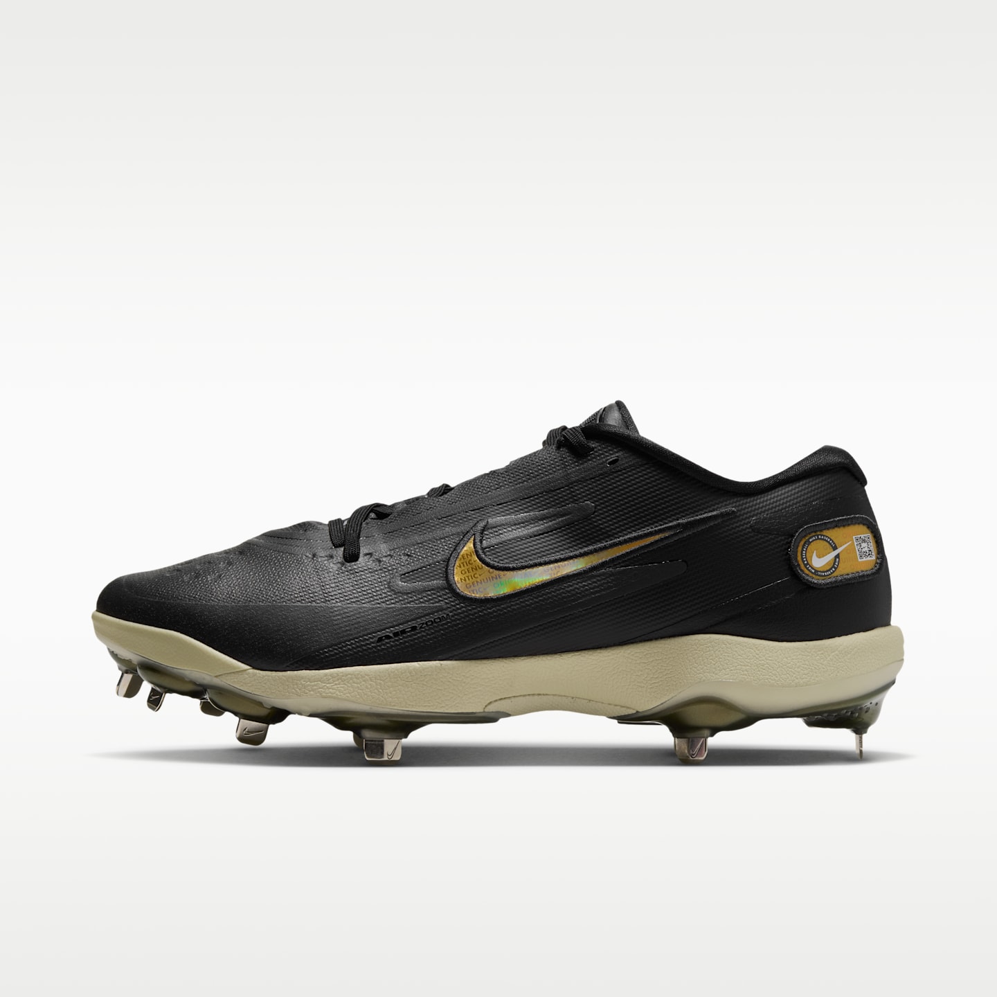 Бутсы Nike Diamond Standout MTL Baseball Cleats, цвет: Чёрный / Светлый хаки — фото 1