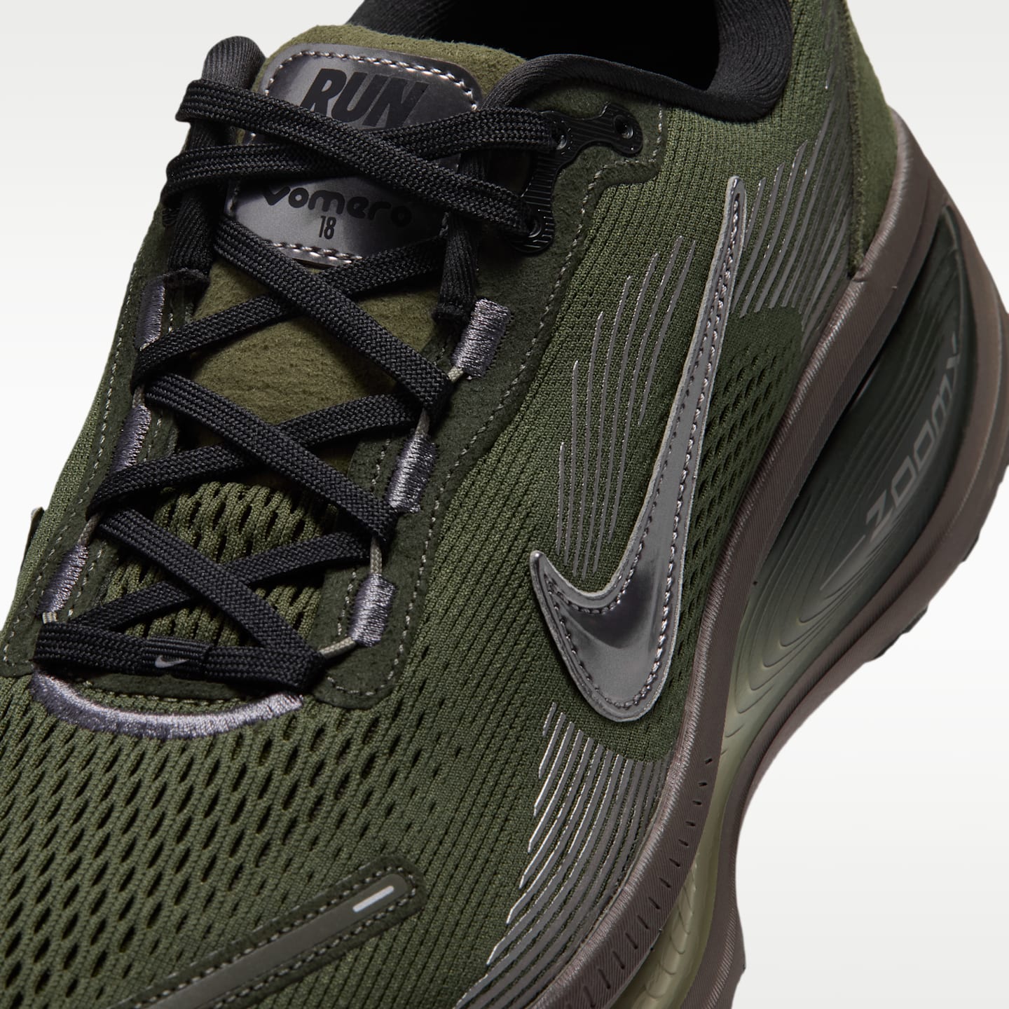 Мужские кроссовки Nike Vomero 18 Road Running, цвет: Хаки / Чёрный — фото 7