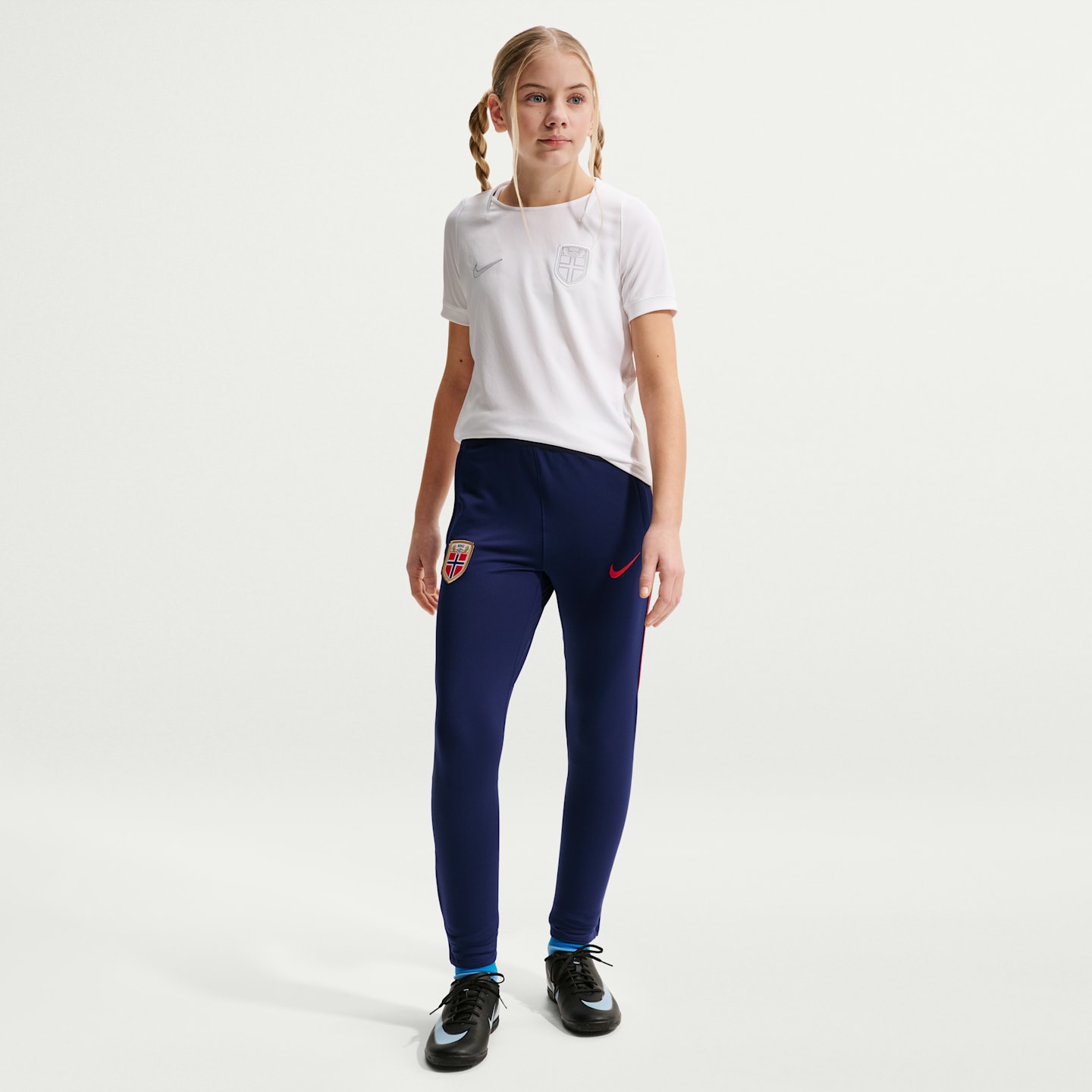 Детский топ Nike Norway 2026 Stadium Third Dri-FIT Soccer Replica Jersey, цвет: Белый / Чистый платиновый — фото 6