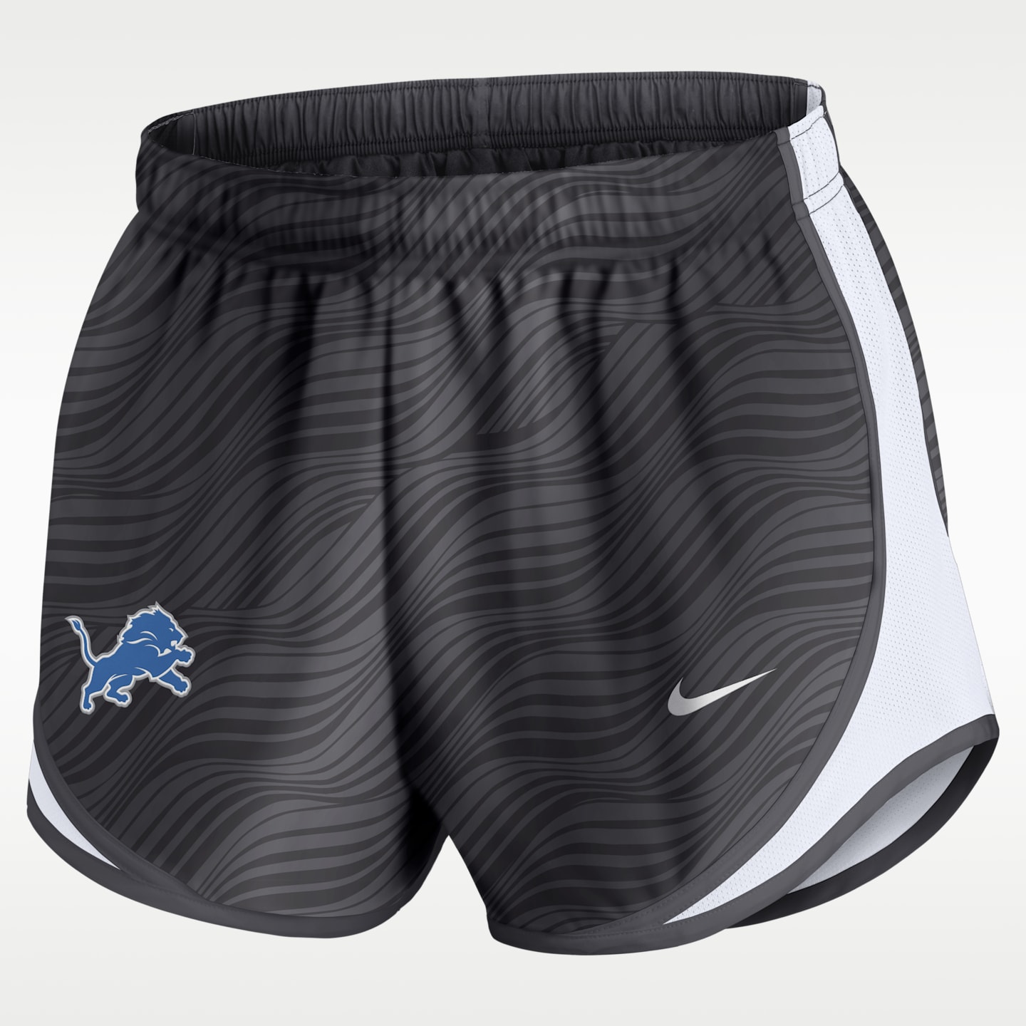 Женские шорты Nike Detroit Lions Tempo Dri-FIT NFL, цвет: Антрацитовый / Белый — фото 1