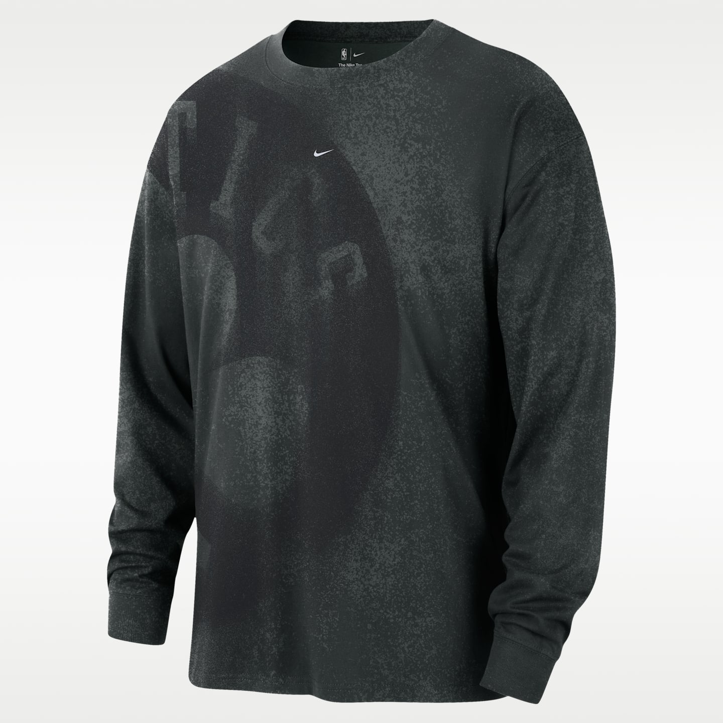 Мужская футболка Nike Boston Celtics Essential Anthem Long-Sleeve Basketball, цвет: Ночной тёмно-зелёный — фото 1
