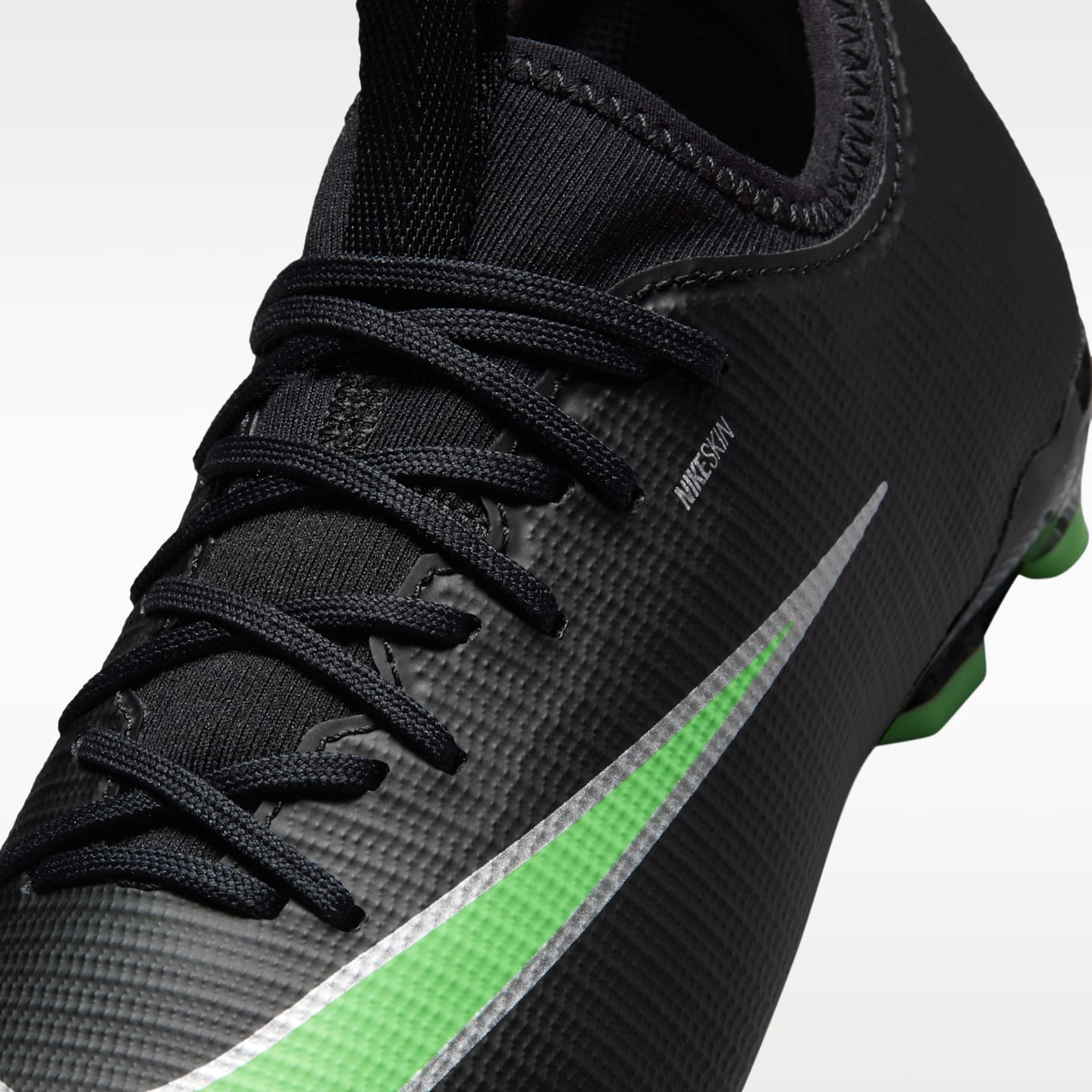 Детские кроссовки Nike Jr. Mercurial Vapor 17 Academy Big Kids' Turf Low-Top Soccer, цвет: Чёрный / Зелёный — фото 8