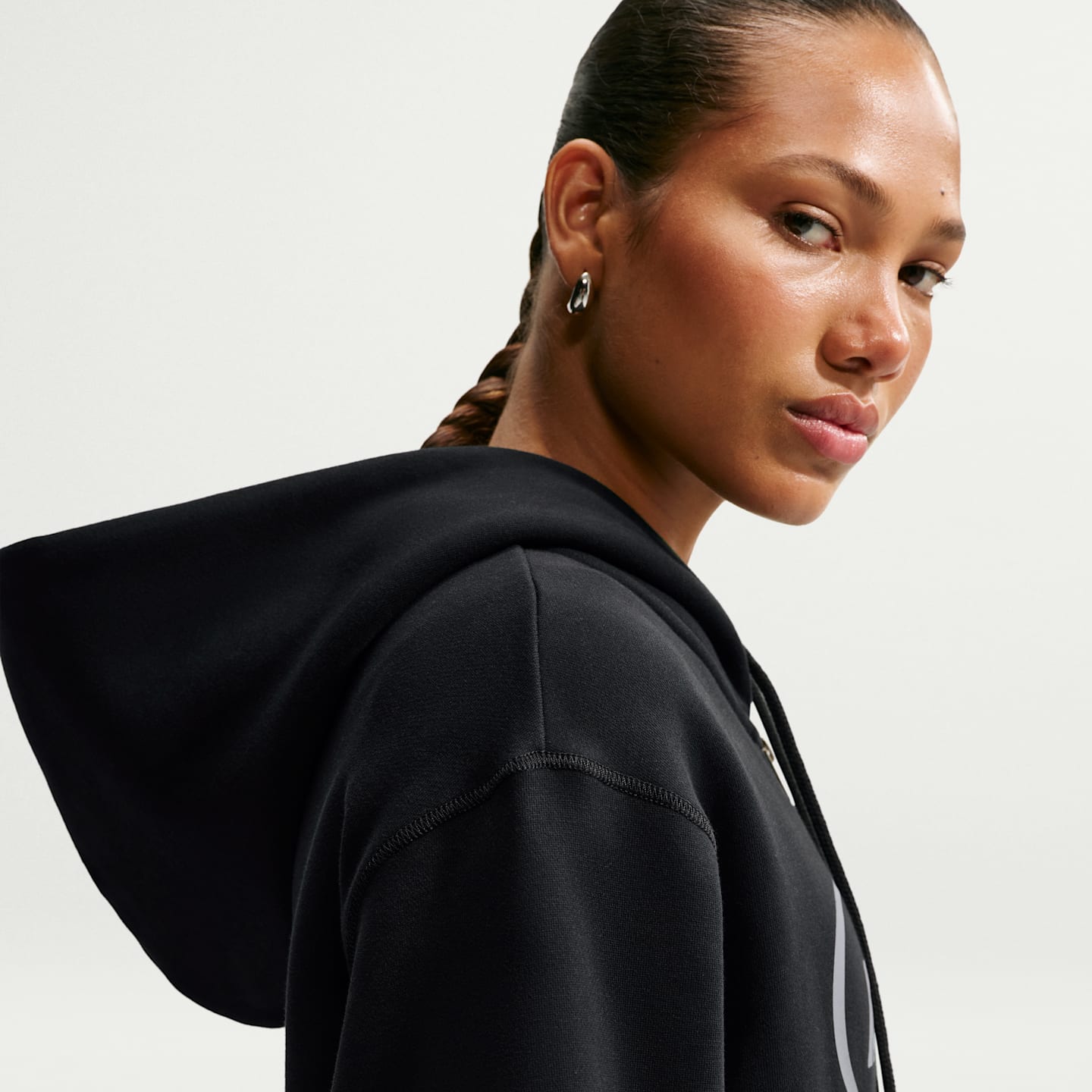 Мужское худи Nike SB Fleece Full-Zip Skate, цвет: Чёрный — фото 4