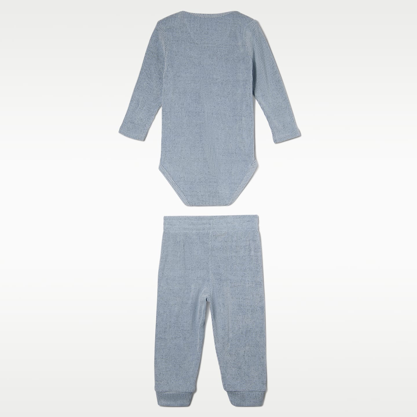 Комплект для малышей Nike Baby Essentials: боди с длинным рукавом и брюки, 6-12 мес, цвет: Синий — фото 2