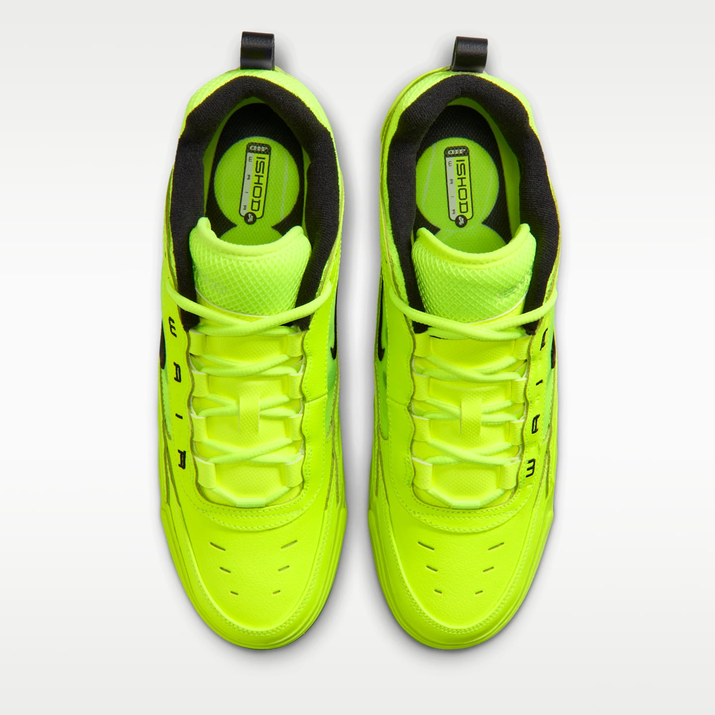Женские кроссовки Nike Air Max Ishod Premium Skate, цвет: Кислотно-жёлтый / Чёрный — фото 4