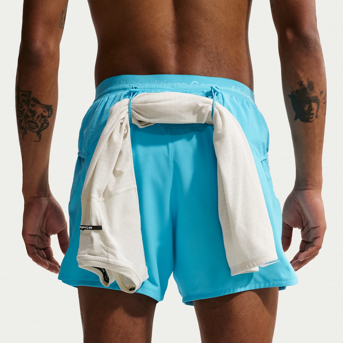 Мужские шорты Nike ACG Second Sunrise Dri-FIT ADV 5" со вшитыми плавками, цвет: Синий / Снежный белый — фото 6