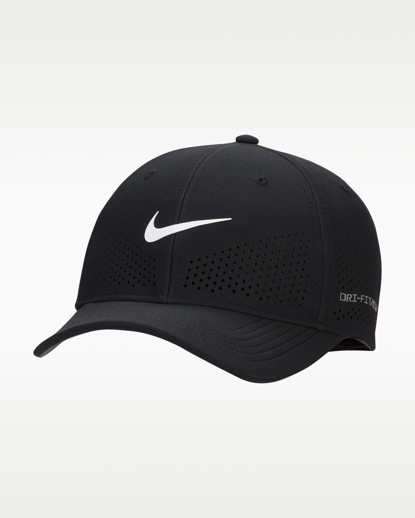 Мужская кепка Nike Dri-FIT ADV Rise Structured SwooshFlex, цвет: Чёрный / Антрацитовый — фото 3