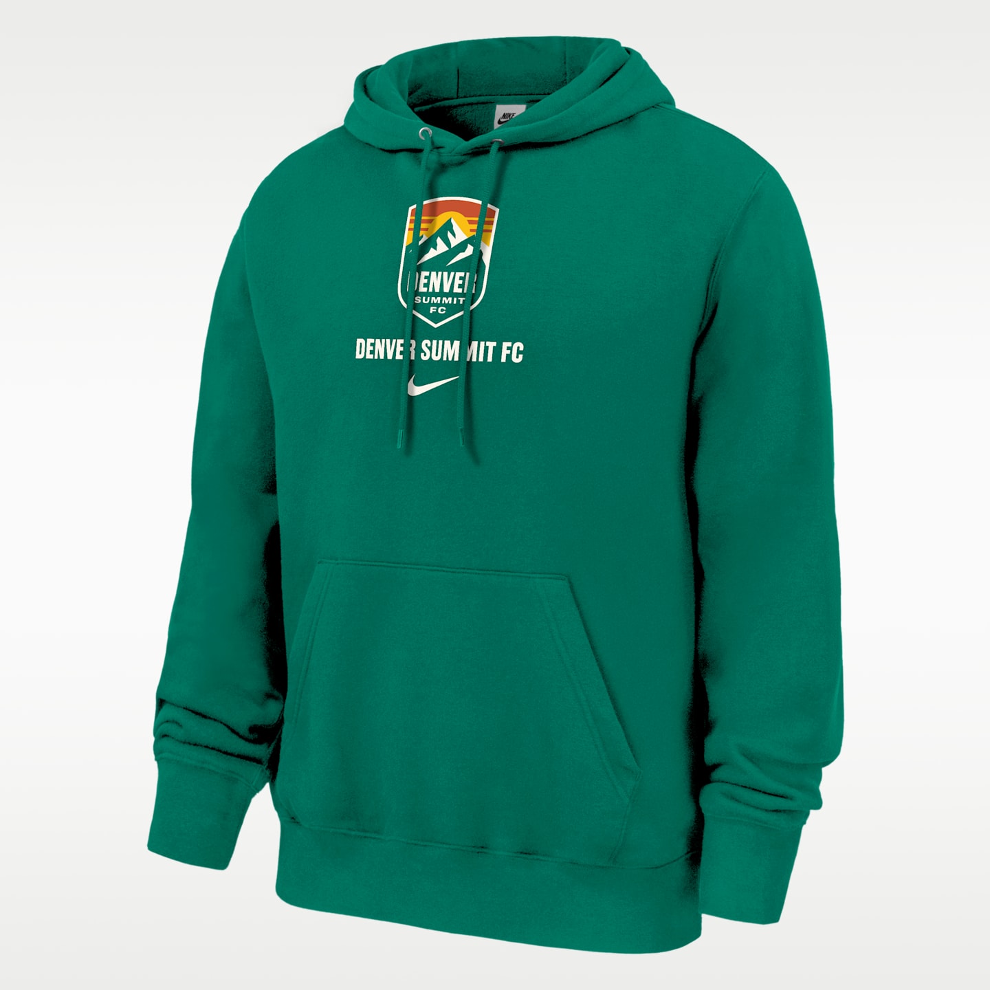 Мужское флисовое худи Nike Denver Summit Club Nwsl, цвет: Сосновый / Белый — фото 1