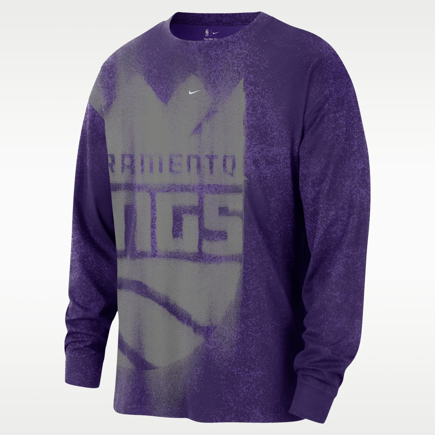 Мужская футболка Nike Sacramento Kings Essential Anthem Long-Sleeve Basketball, цвет: Фиолетовый — фото 1